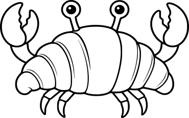 A croissant with crab features